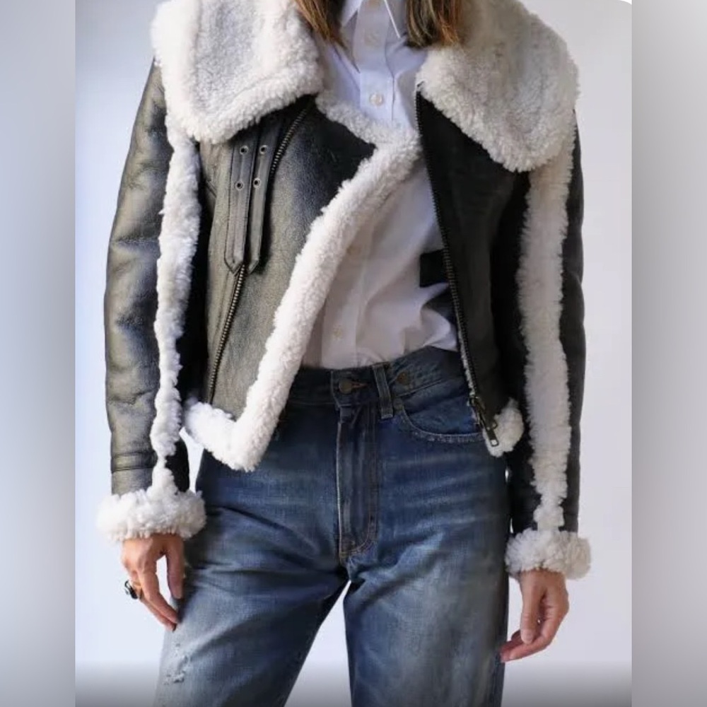 R13 Shrunken Shearling Jacket - image 1